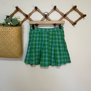 Urban Outfitters Katie Plaid Pleated Mini Skirt